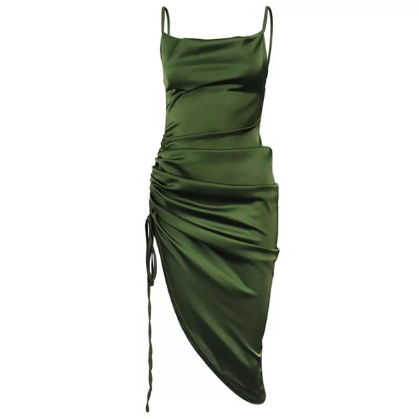 Silk `n` Sleek Dress - Emerald Green