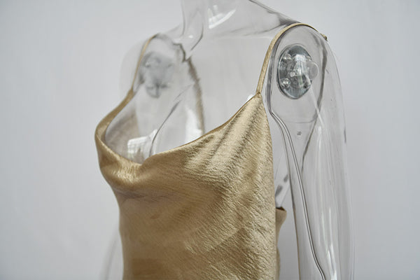 Dripping in Gold - Satin Midaxi Dress