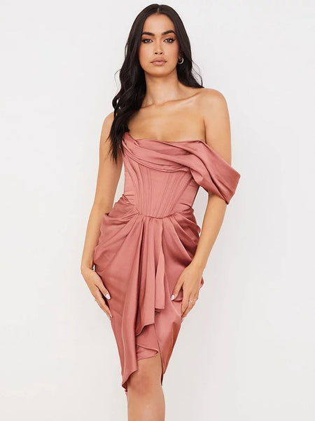 Cosmopolitan Silk Dress - Rosegold